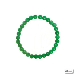 Bracelet perles en ONYX VERT 6mm
