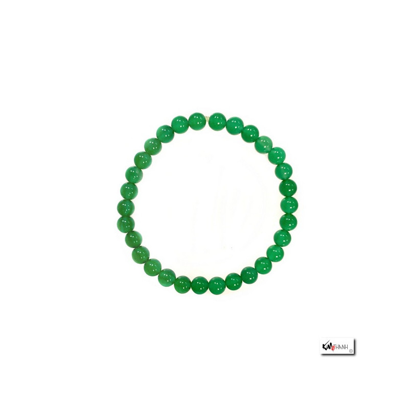 Bracelet perles en ONYX VERT 6mm
