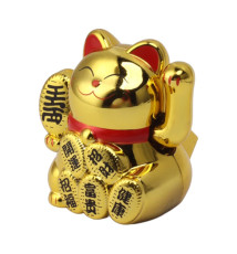 Mini Maneki Neko animé 100% solaire Koban DORé h5.5cm (Richesse)