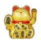 Mini Maneki Neko animé 100% solaire Koban DORé h5.5cm (Richesse)