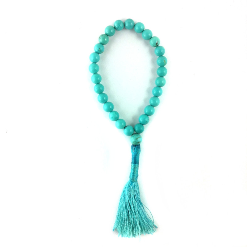Bracelet mala turquoise 7mm