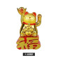 Maneki Neko animé 100% solaire Lingots d'Or sue le caractère Bonheur DORé h8.5cm (Grande Richesse)