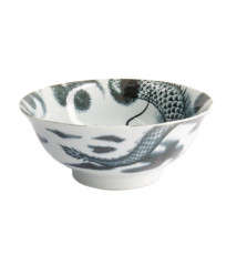 Bol à soupe RAMEN en porcelaine japonaise DRAGON NOiR d21cm