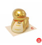 Figurine SERPENT 2025 en argile doré et cristal h5cm