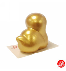 Figurine SERPENT 2025 en argile doré et cristal h5cm