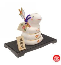 Figurine SERPENT 2025 FLèChE (Persévérance) en argile h7.5cm