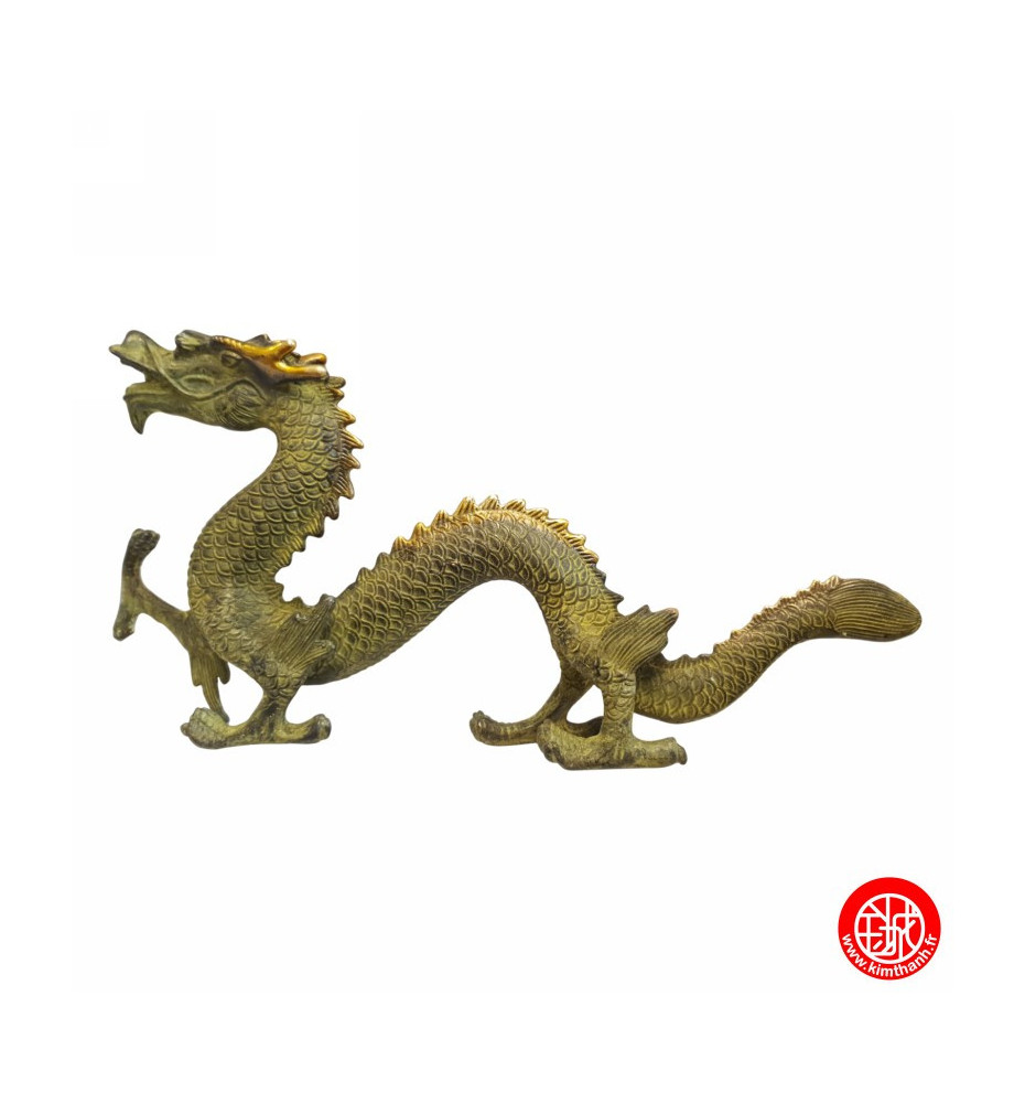 Dragon oriental en bronze (L32cm)