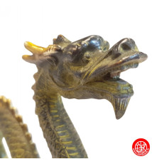 Dragon oriental en bronze (L32cm)