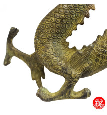 Dragon oriental en bronze (L32cm)