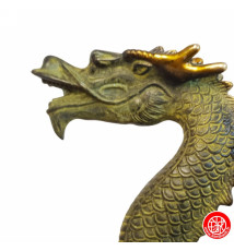 Dragon oriental en bronze (L32cm)