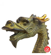 Dragon oriental en bronze (L32cm)