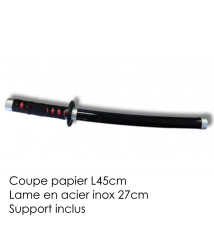 Mini Katana ouvre-lettre lame en bois 27cm Demon Slayer • TANJiRO Kamado