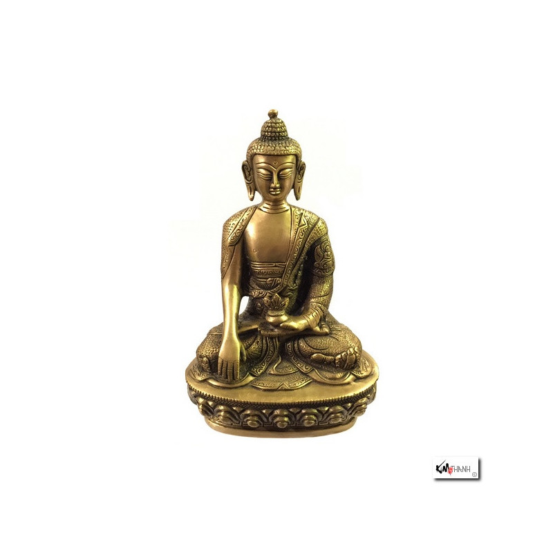 Bouddha MédECiNE en laiton (h20.5cm)