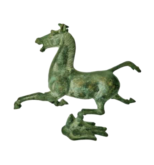 Cheval sur une hirondelle en Bronze L18xh19cm