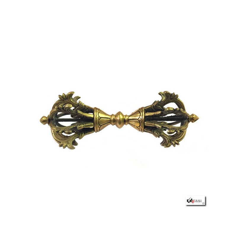 Dorje à 8 branches en laiton (L24.5cm)