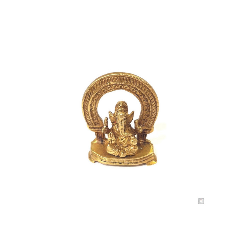 Ganesh assis en laiton (h7cm)