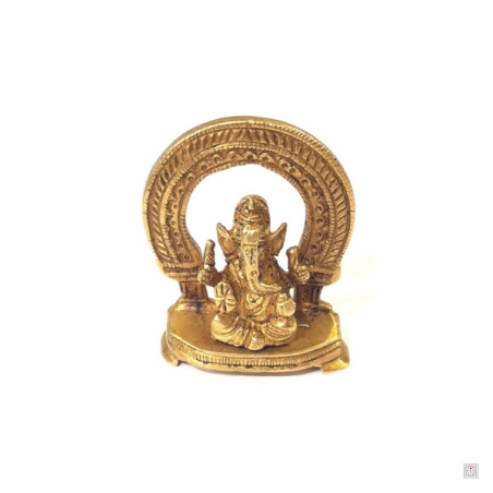 Ganesh assis en laiton (h7cm)