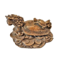 Dragon-tortue sur pièces et lingots en bronze L12xh10cm