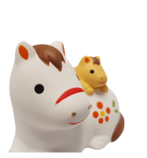 Cheval 2026 BéBé FAMiLLE en argile japonaise 7.5x6cm