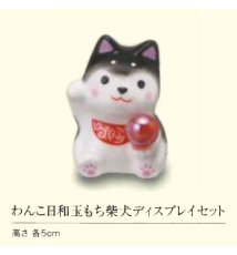 Figurine ShibA SALUTATiON noir en porcelaine h5cm