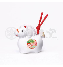 Grelot Zodiaque ChEVAL 2025 blanc en argile (L5*h4.5*p3cm)