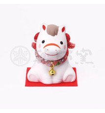 Figurine Zodiaque ChEVAL 2025 blanc ASSiS en argile (L5.5*h6.5*p6cm)