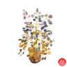 Arbre de Fortune 7 Chakras 210 pierres fines sur socle en bois h24cm