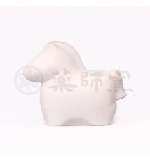 Figurine Zodiaque ChEVAL 2025 en argile blanc à peindre (L10.5*h8*p5cm)