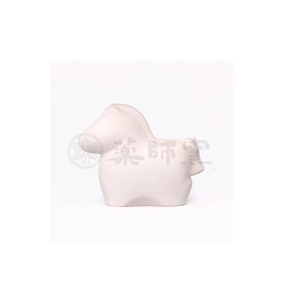 Figurine Zodiaque ChEVAL 2025 en argile blanc à peindre (L10.5*h8*p5cm)