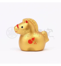 Boîte 24 Mini Figurine Zodiaque ChEVAL 2025 en argile BLANC et DORé (L4.5*h4*p3cm)