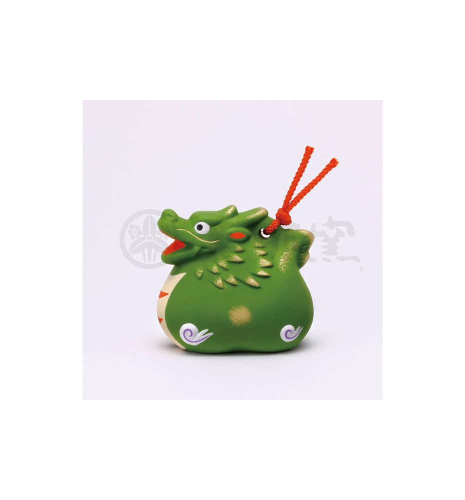 Zodiaque DRAGON 2024 vert grelot en argile (7*6.5*4.5cm)