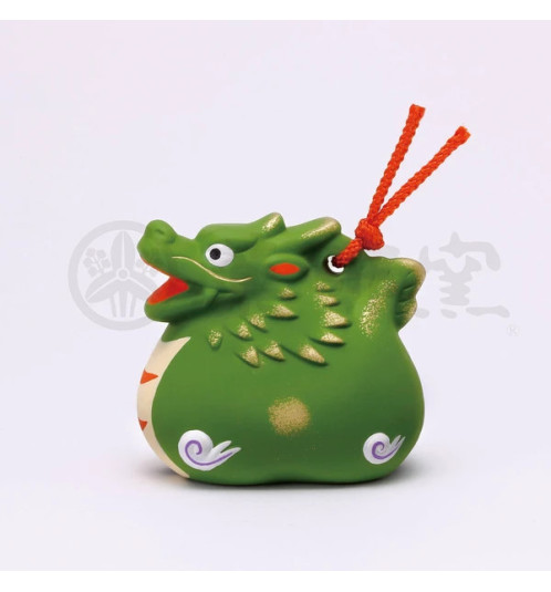 Zodiaque DRAGON 2024 vert grelot en argile (7*6.5*4.5cm)
