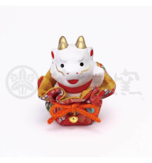 Zodiaque DRAGON 2024 SALUTATiON dans une POChETTE en argile (h7.5cm)