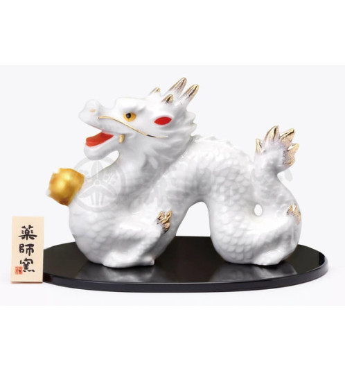Zodiaque DRAGON 2024 blanc en porcelaine (L8.5cm)