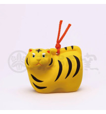 Grelot Zodiaque TiGRE jaune en argile (L7.5*h6.5*p4.5cm)