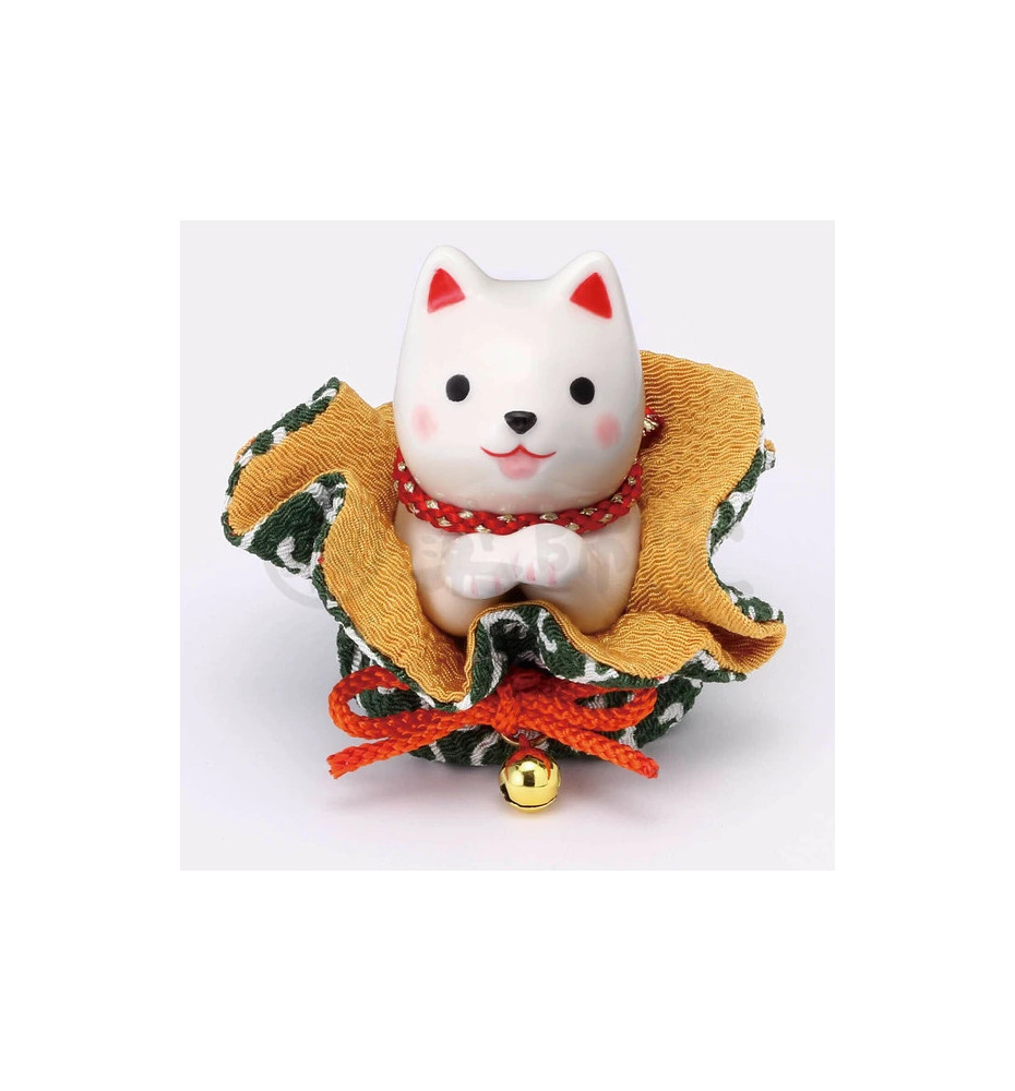 Figurine en porcelaine ShibA blanc ACCUEUIL dans une pochette (h6.5cm)