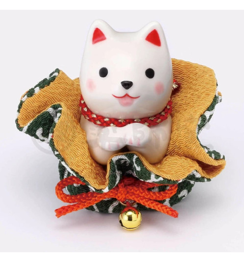 Figurine en porcelaine ShibA blanc ACCUEUIL dans une pochette (h6.5cm)