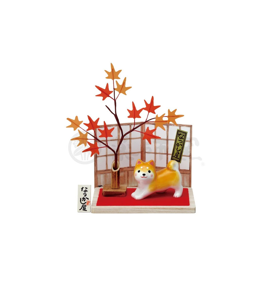 Diorama en porcelaine ShibA roux ACCUEUIL Erable rouge  (h4cm)