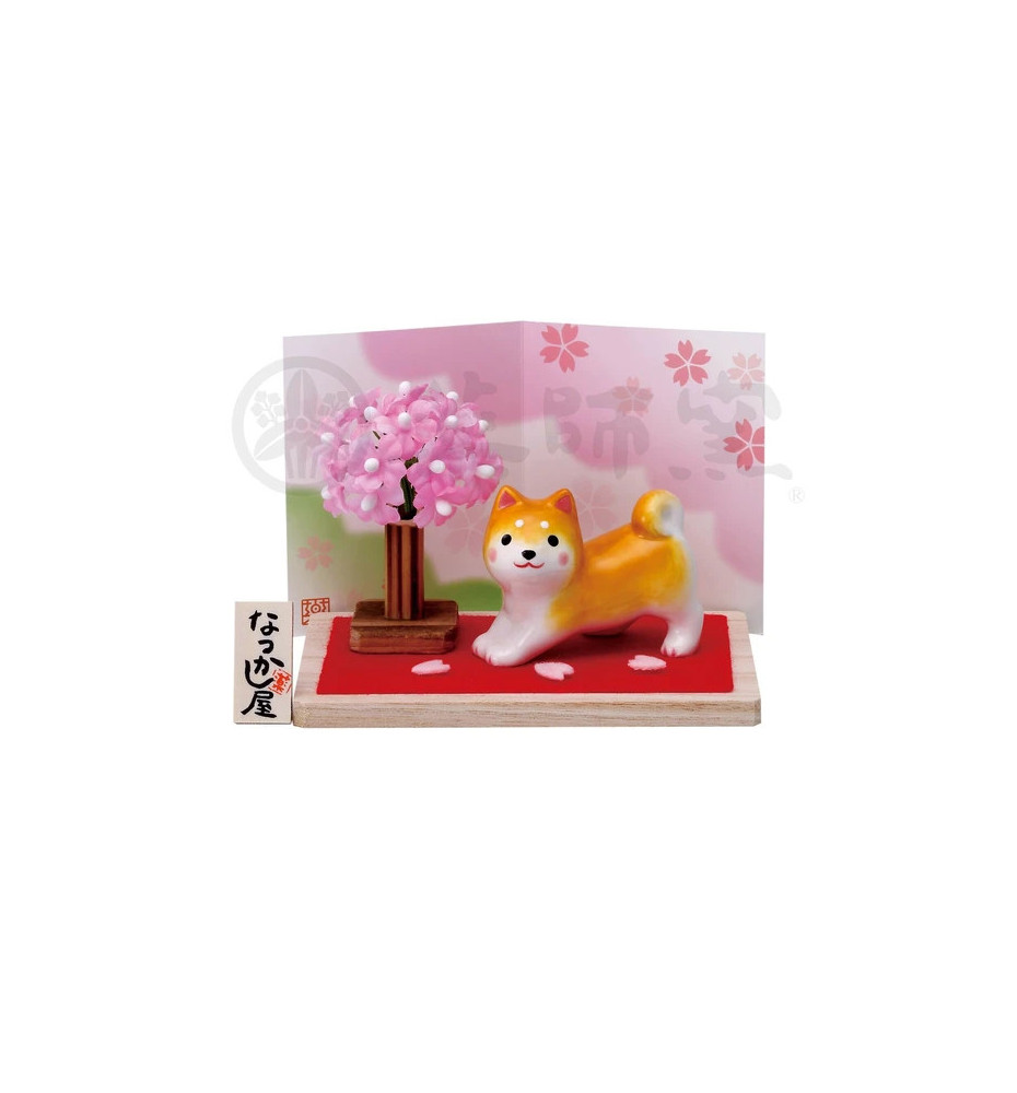 Diorama en porcelaine ShibA roux ACCUEUIL Cerisier (h4cm)