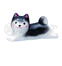 Porte-baguettes ShibA noir couché en porcelaine (L3.5cm)