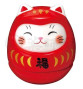 Boite de 24 Culbuto MANEKi NEKO DARUMA en porcelaine h4.5cm