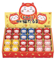 Boite de 24 Culbuto MANEKi NEKO DARUMA en porcelaine h4.5cm