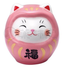 Boite de 24 Culbuto MANEKi NEKO DARUMA en porcelaine h4.5cm