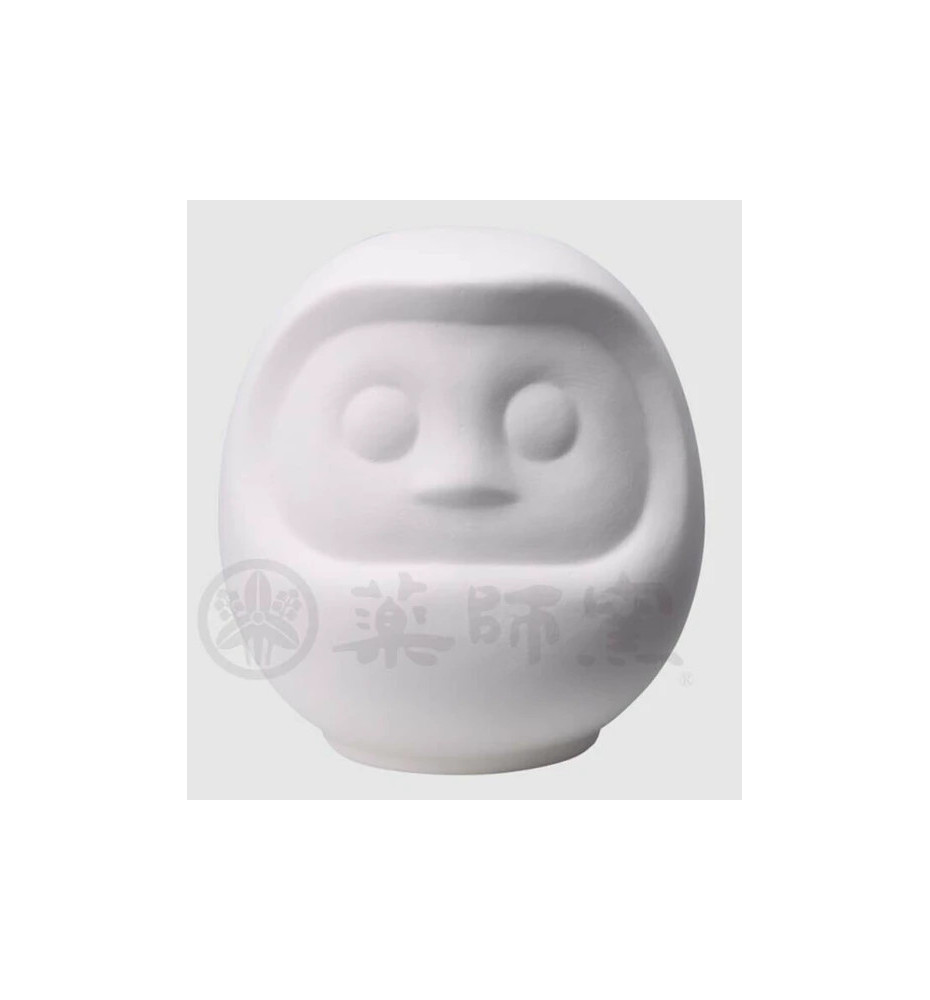 Daruma blanc à peindre en céramique (h8cm)