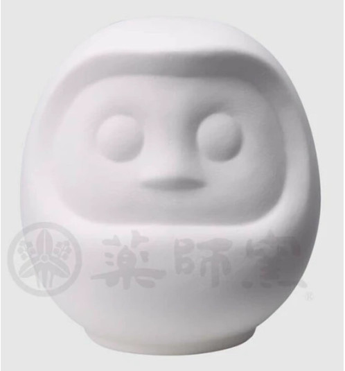 Daruma blanc à peindre en céramique (h8cm)