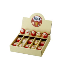 Boite 24 KofukuDaruma en argile (4cm)