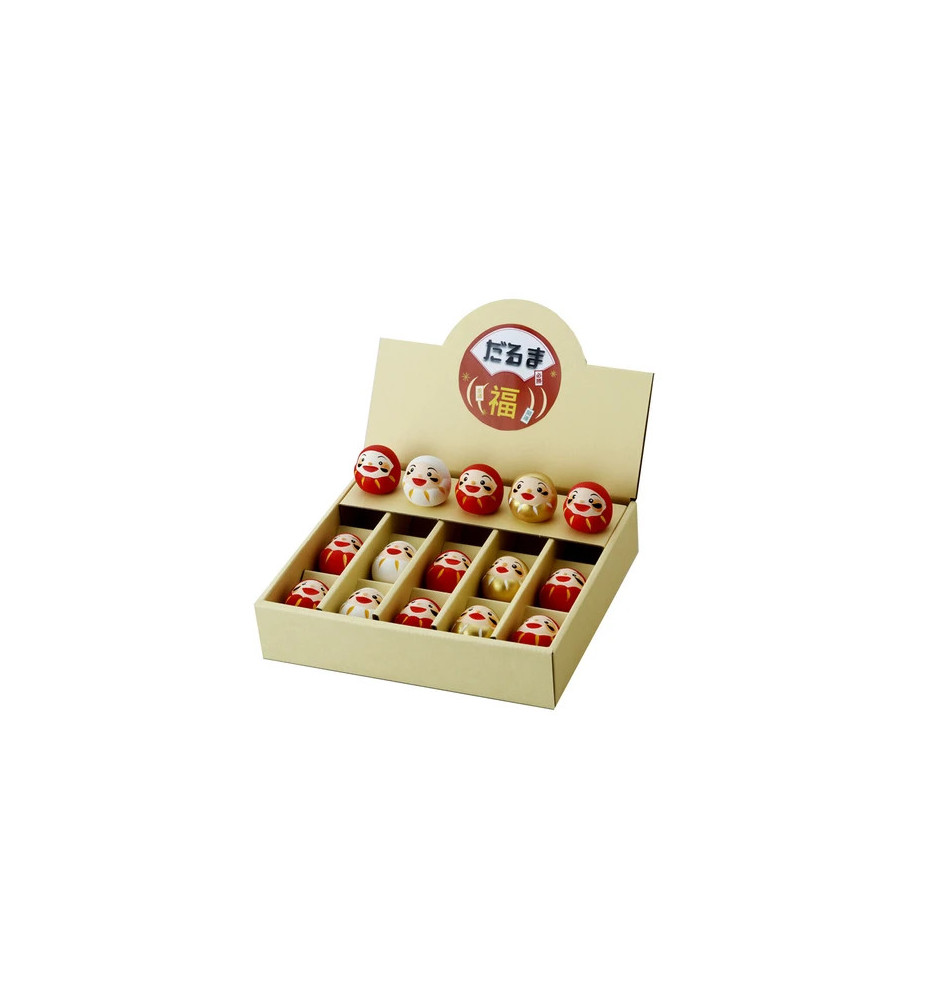 Boite 24 KofukuDaruma en argile (4cm)