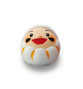 KofukuDaruma BLANC en argile (4cm)