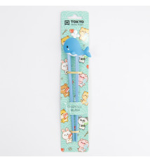 Baguettes enfant BALEiNE BLEUE en silicone (21.5cm)