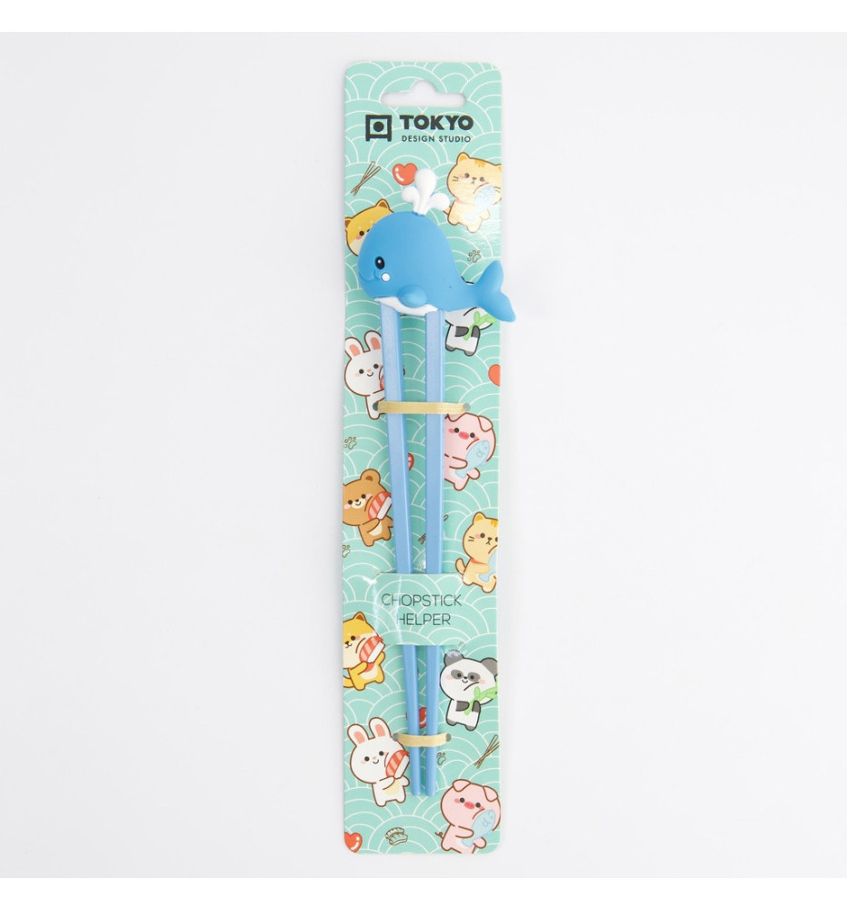 Baguettes enfant BALEiNE BLEUE en silicone (21.5cm)